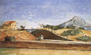 Paul Cezanne The Railway cutting painting